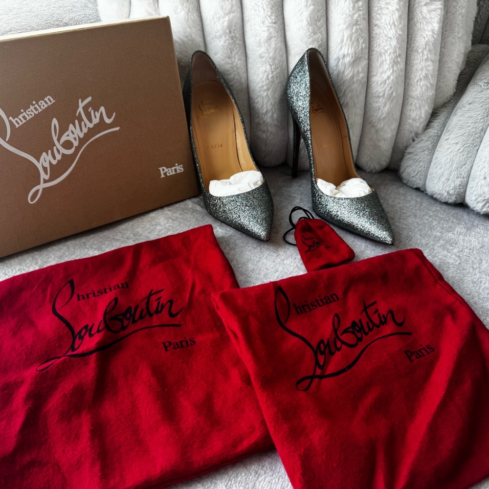 Christian Louboutin Glittering Silver Heels